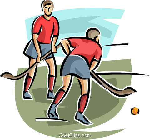 Field Hockey Players Royalty Free Vector Clip Art Illustration - Feldhockey Clipart (480x448)