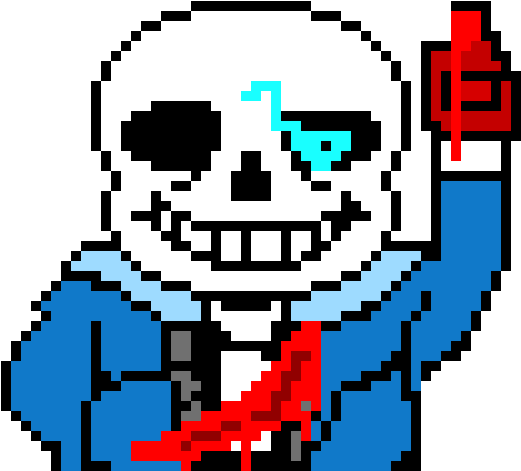 Fake Dead Sans - Sans Bad Time Pixel Art (660x470)