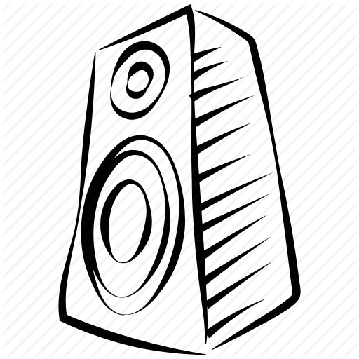 Drawn Speakers Clip Art - Woofer (512x512)
