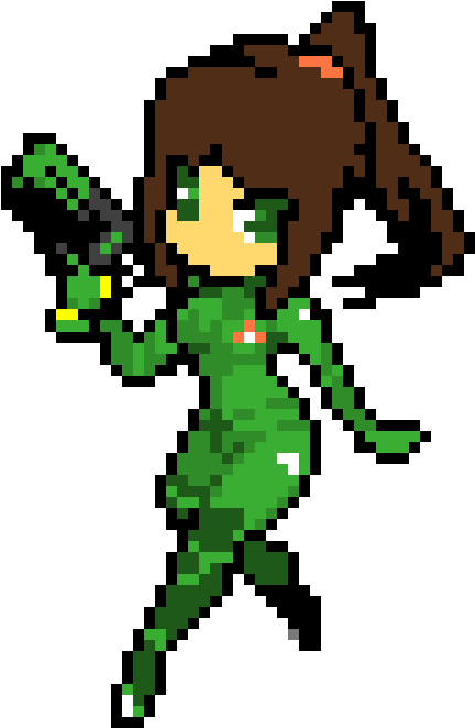 Fake Samus - Pixel Art Manga Chibi (490x720)