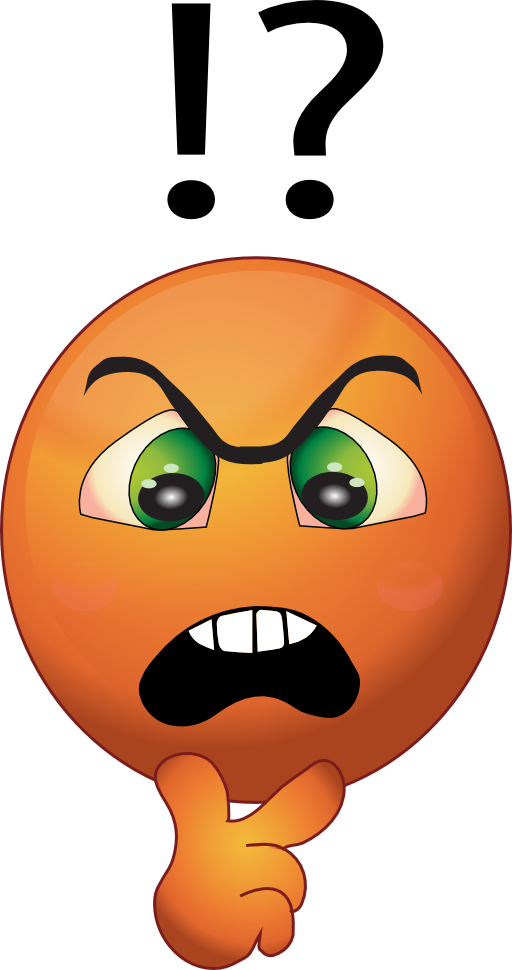 Orange Angry Smiley Emoticon - Emoticon (512x970)