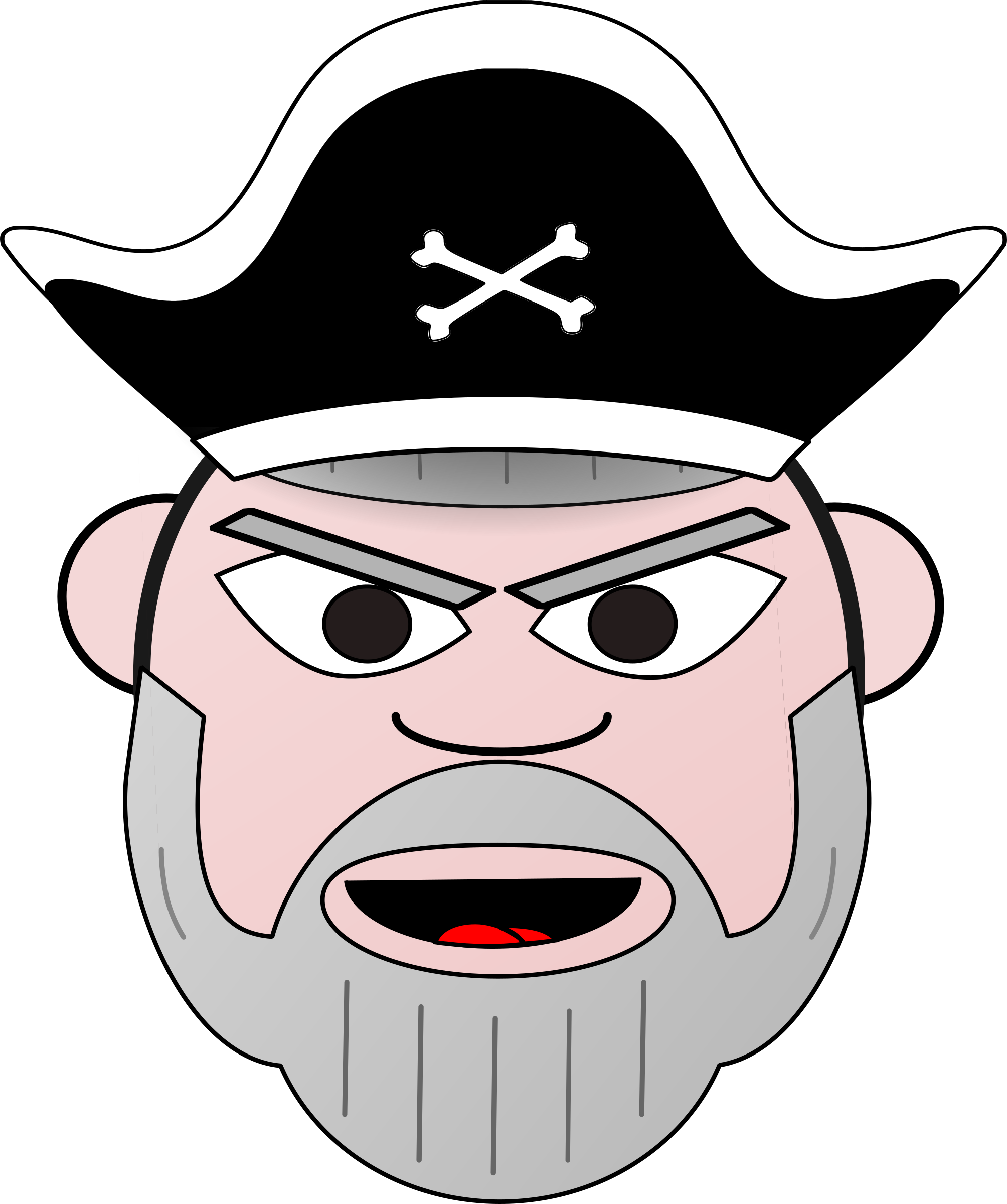 Pirate Captain Old Cartoon Head Png Image - Gambar Kartun Bajak Laut (2008x2400)