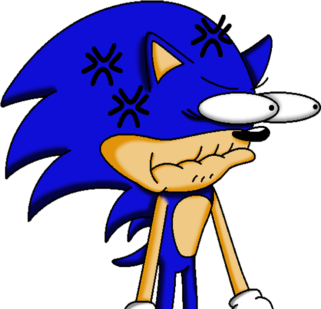 Sonic With Mad Egoraptor Face By Sonicboomerang - Sonic Mad Png (700x700)