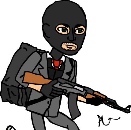 Professional Terrorist By Alexkbs198 - Cs Go Terrorist Png Cartoon (428x425)