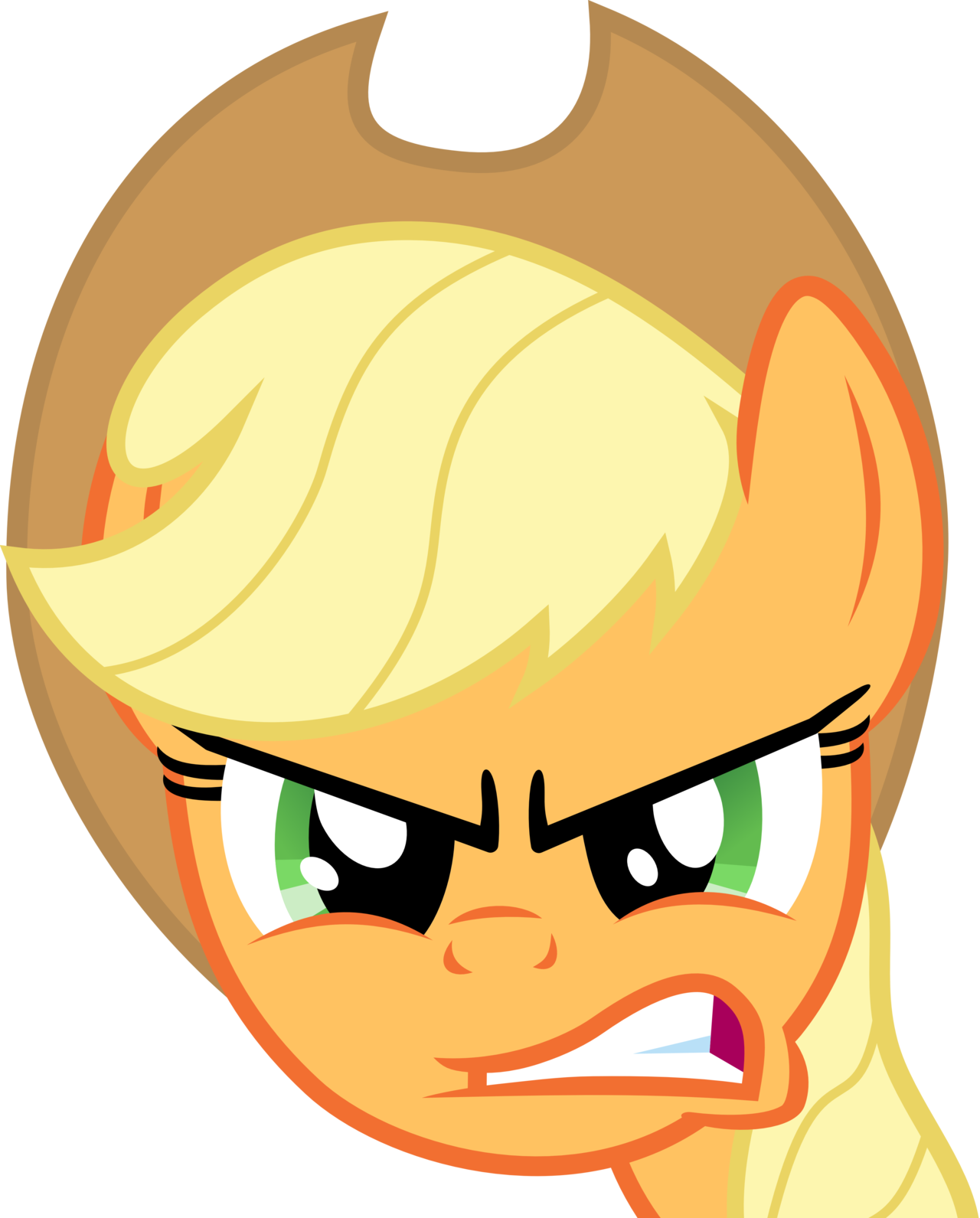 Applejack Angry By Mio94 - Angry My Little Pony Applejack (1280x1591)