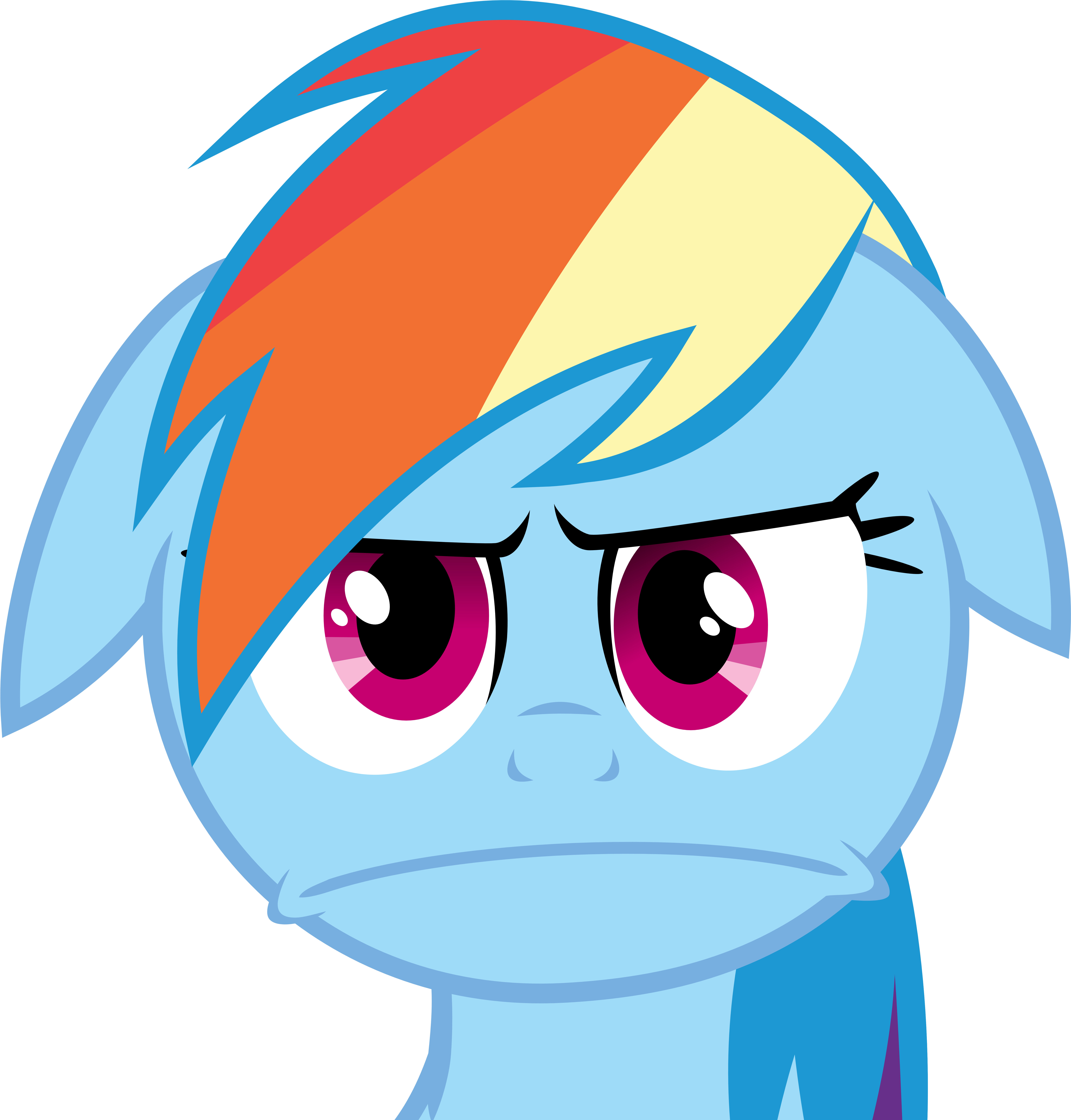 Rainbow Dash Getting Angry [svg Vector] By Leontheoriginal - Rainbow Dash Getting Angry [svg Vector] By Leontheoriginal (7547x7695)