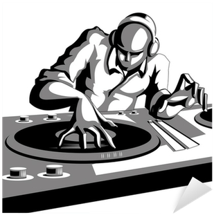 Disc Jockey Black White (400x400)