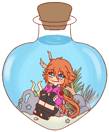 [com] Kitsune Bottle Chibi By Momoroo - Kitsune (500x500)