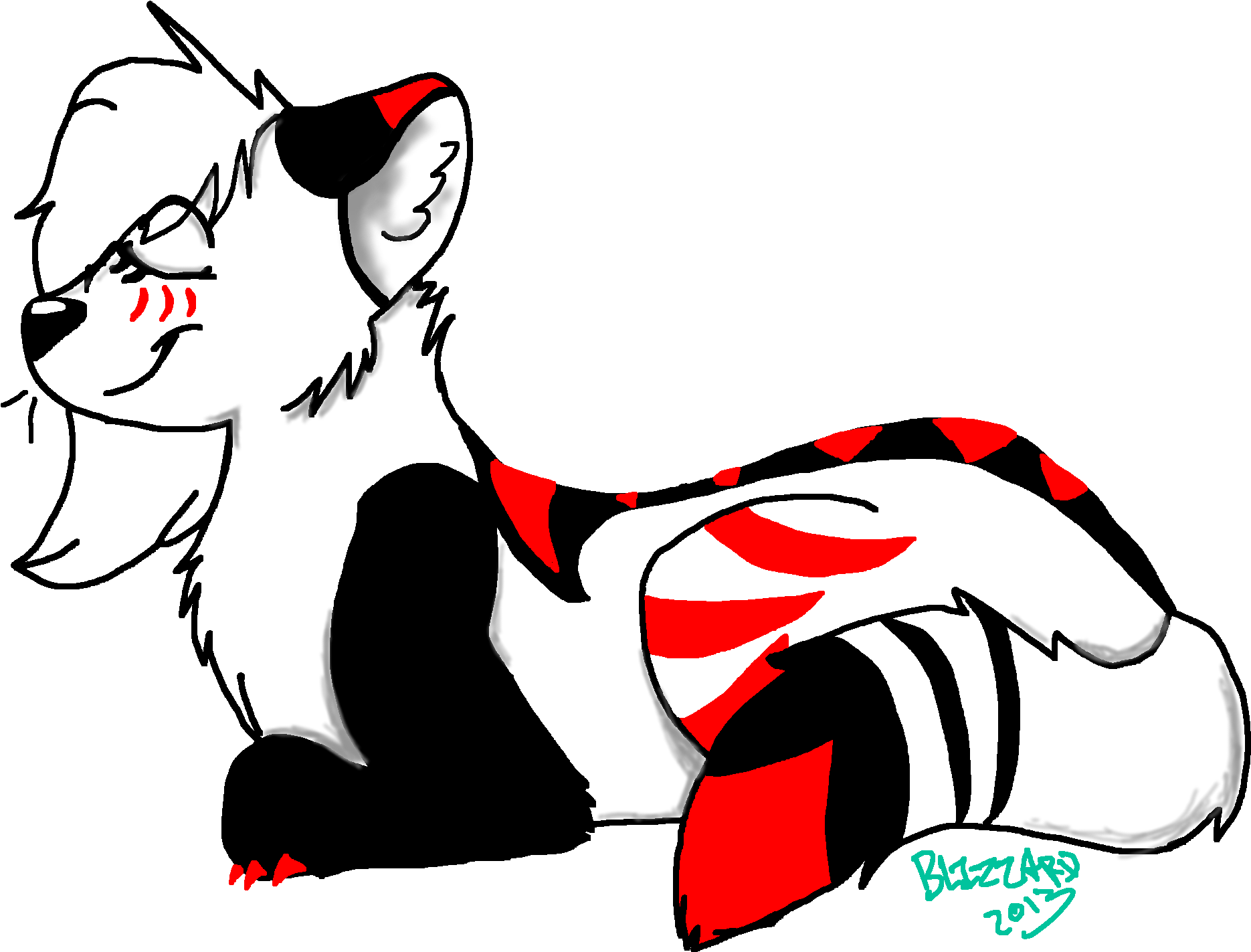 Gypsy Le Ferret~ Art Trade - Cartoon (2500x1500)