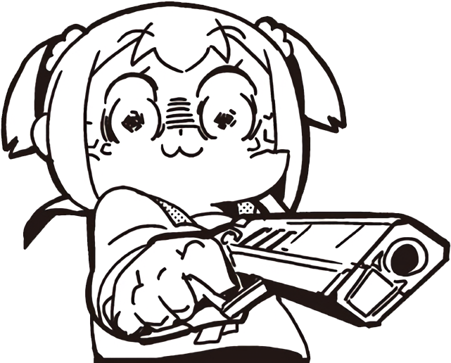 White Black Black And White Mammal Vertebrate Line - Pop Team Epic Memes (662x540)