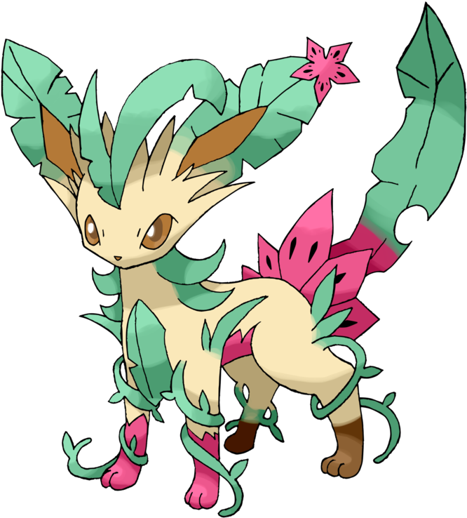 “mega Leafeon Grass/fairy ” - Pokemon Leafeon Mega Evolution (1032x774)