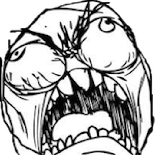 Angry Troll Face Meme Png - Mad Troll Face Png (512x512)