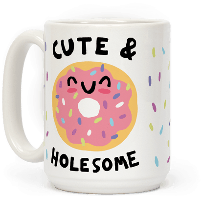 Cute And Holesome Donut Coffee Mug - Coffee Cup (484x484)