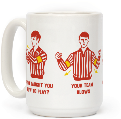 Funny Referee Hand Signals - Coffee Cup (484x484)