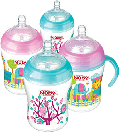Nuby Natural Touch Redaqua 9oz - Nuby Natural Touch 360 Bottle To Cup (640x480)