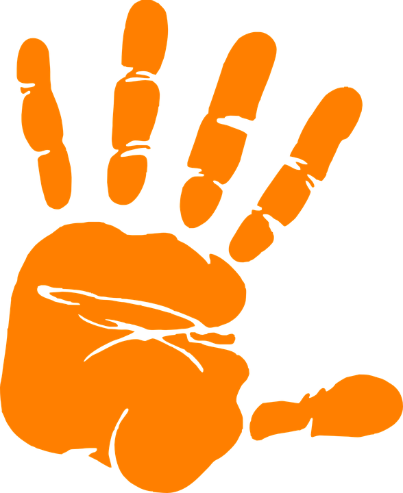 Hand Print Clip Art (588x720)