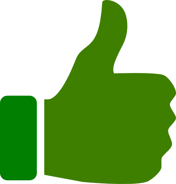 Green Thumbs Up Clip Art At Clkercom Vector Online - Green Thumbs Up Png (570x597)