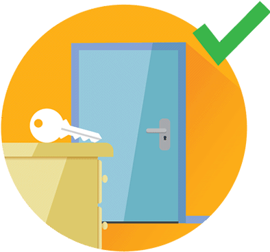 Keep Door And Window Keys In Or Next To Locks So They - Circle (400x400)
