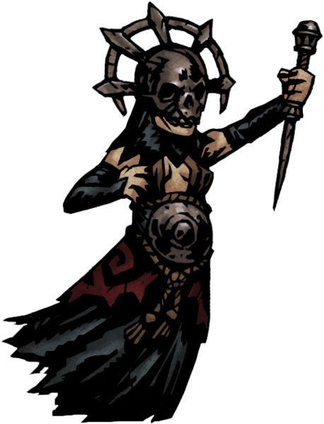 Cultist Brawler - Darkest Dungeon Cultist Acolyte (458x599)