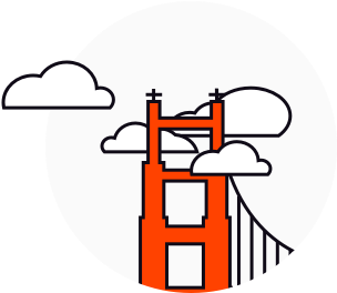 Golden Gate Bridge Illustration Png - San Francisco Bridge Icon (400x300)
