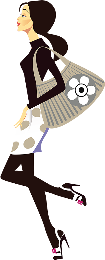 Moda & Acessórios - Вектор Девушка В Полный Рост Пнг (375x864)