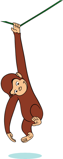 Curious George - Curious George Swinging On Trees (292x567)