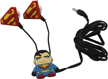 3d Superman Cartoon Handsfree - Handsfree (500x500)