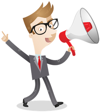 Cartoon-megaphone - Ventajas De La Publicidad (358x358)