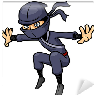 Vector Illustration Of Cartoon Ninja Wall Mural • Pixers® - Ninja Kresleny (400x400)