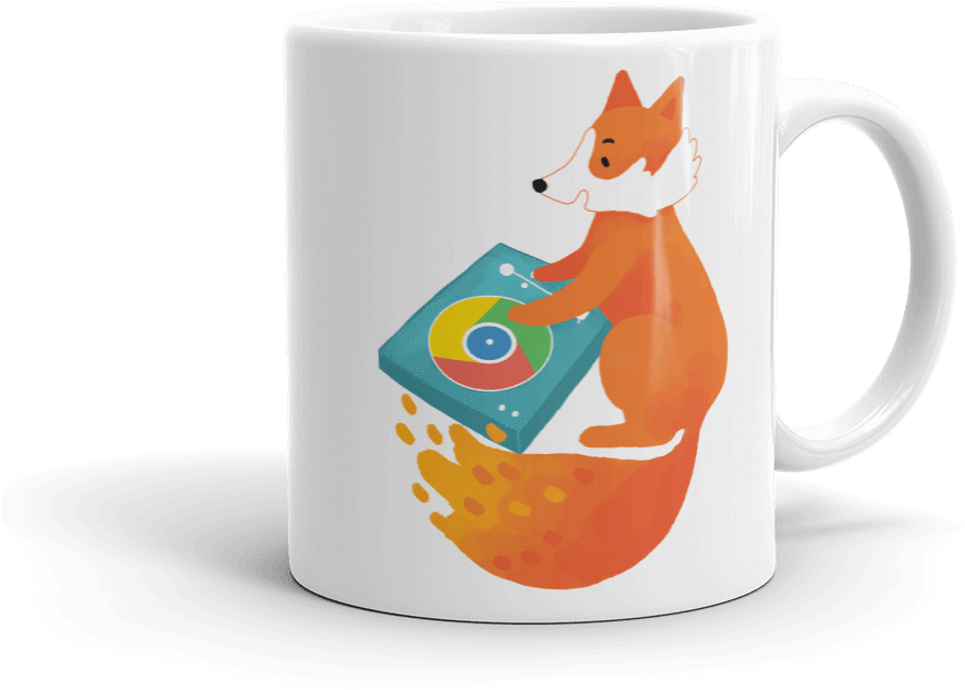 Pets In Tech 11oz Chrome Dj Firefox - Dj Firefox (1000x1000)