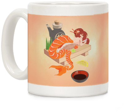 Mermaid Sushi Coffee Mug - Nigiri Mermaid (484x484)