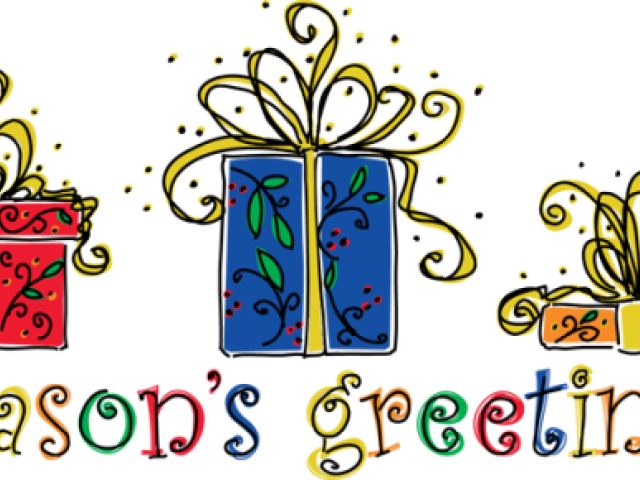 Free Seasons Greetings Clipart - Christmas Gift Clipart (640x480)