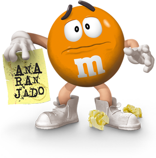 Ms, Cartoons, Happiness, Orange, Fiesta Party, Animated - M&m's (311x448)