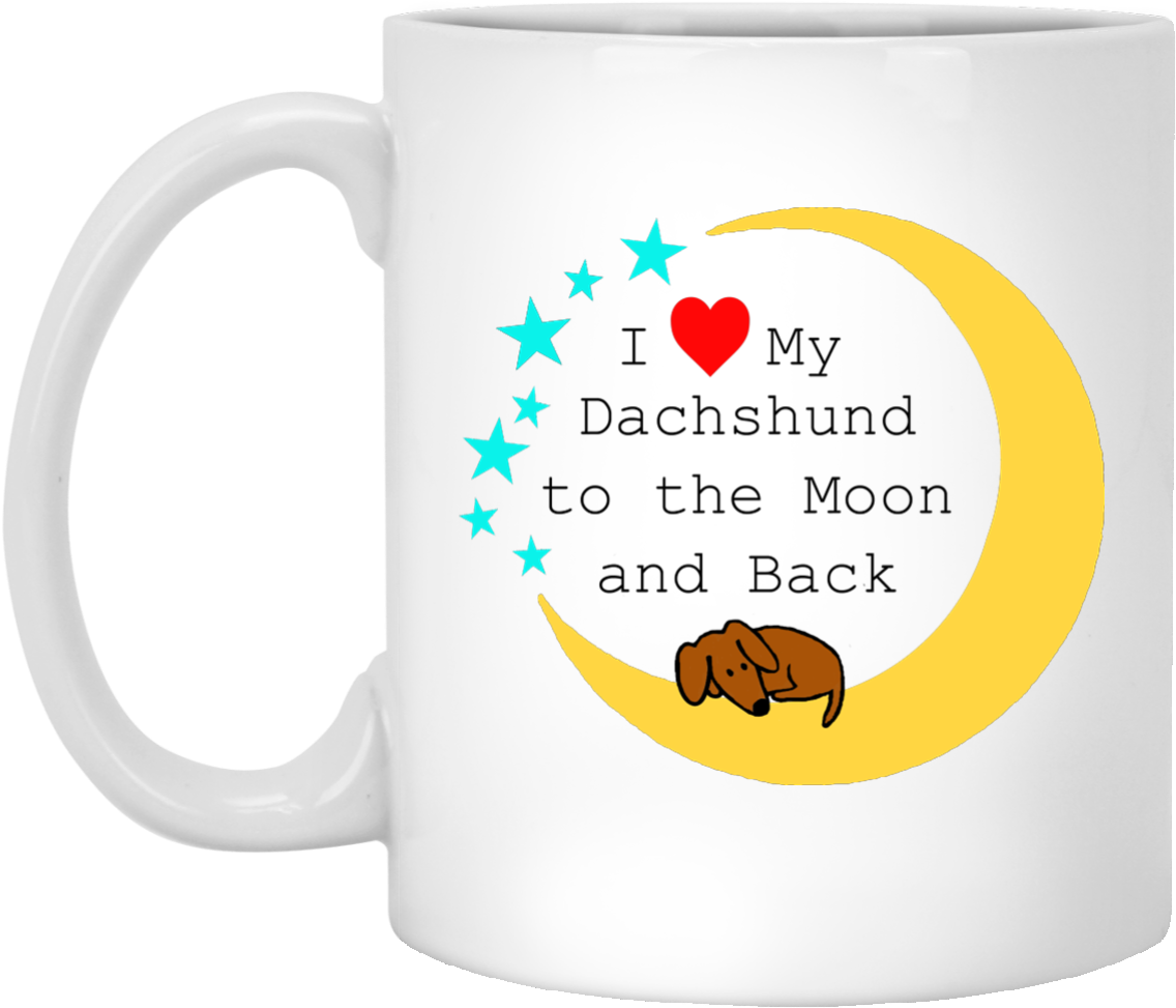 I Love My Dachshund To The Moon And Back Mugs - Mug (1155x1155)