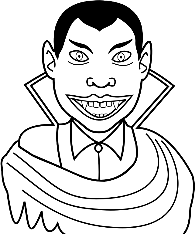 Clipart - Vampire - Vampire Line Art (800x800)