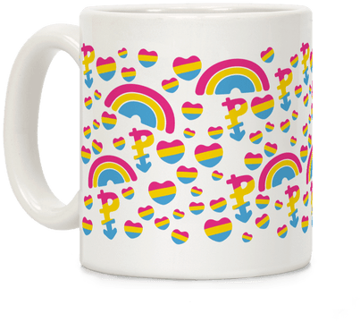 Pansexual Pride Coffee Mug - Generic Pansexual Pride White Mug (484x484)