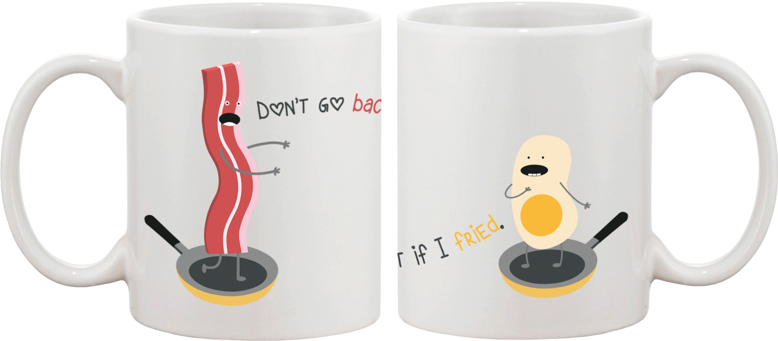Funny Bacon And Eggs Mugs By 365inlove - Funny Couples Coffee Mugs (1550x1000)