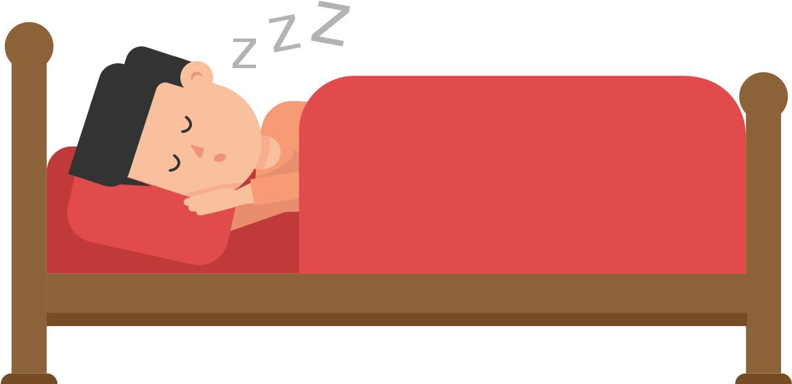 Open - Sleeping In Bed Cartoon (2000x1125)