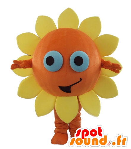 Orange And Yellow Flower Mascot, Sun, Cheerful - Goody-kun New Spotsound Masot Yuru-chara Green Tree (600x600)