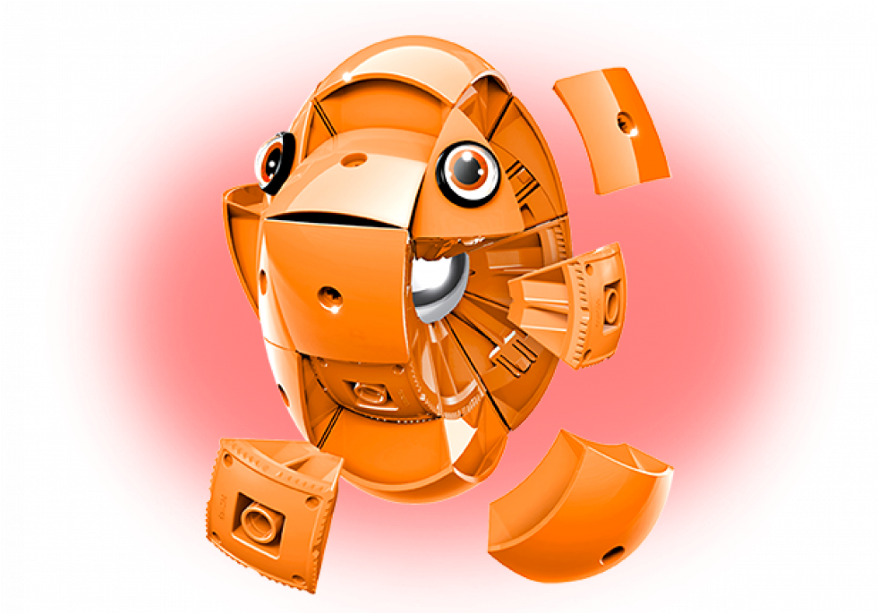 Geomag Kor Construction Set Orange - 55 Pieces (980x980)