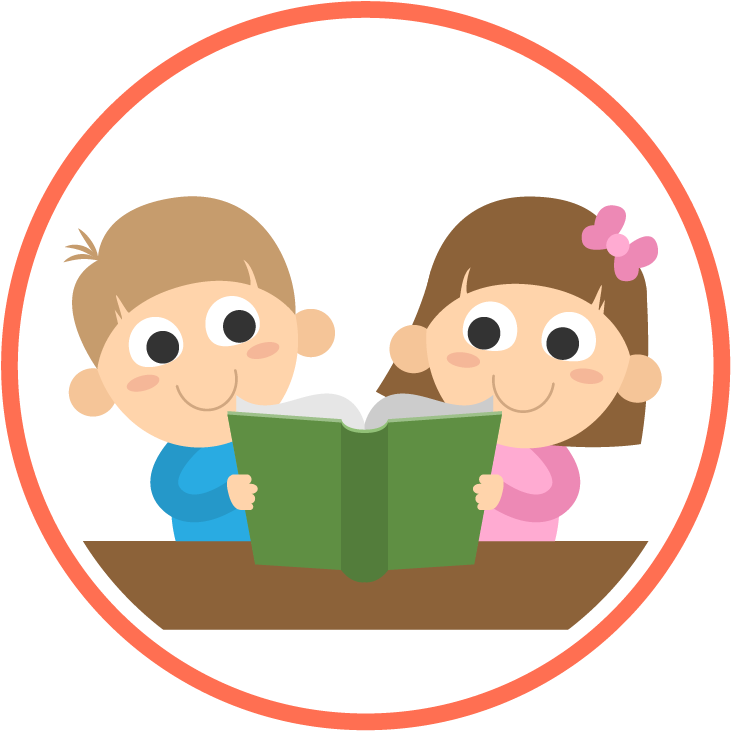 Welcome To Kid's Zone - Crianças Lendo (833x833)
