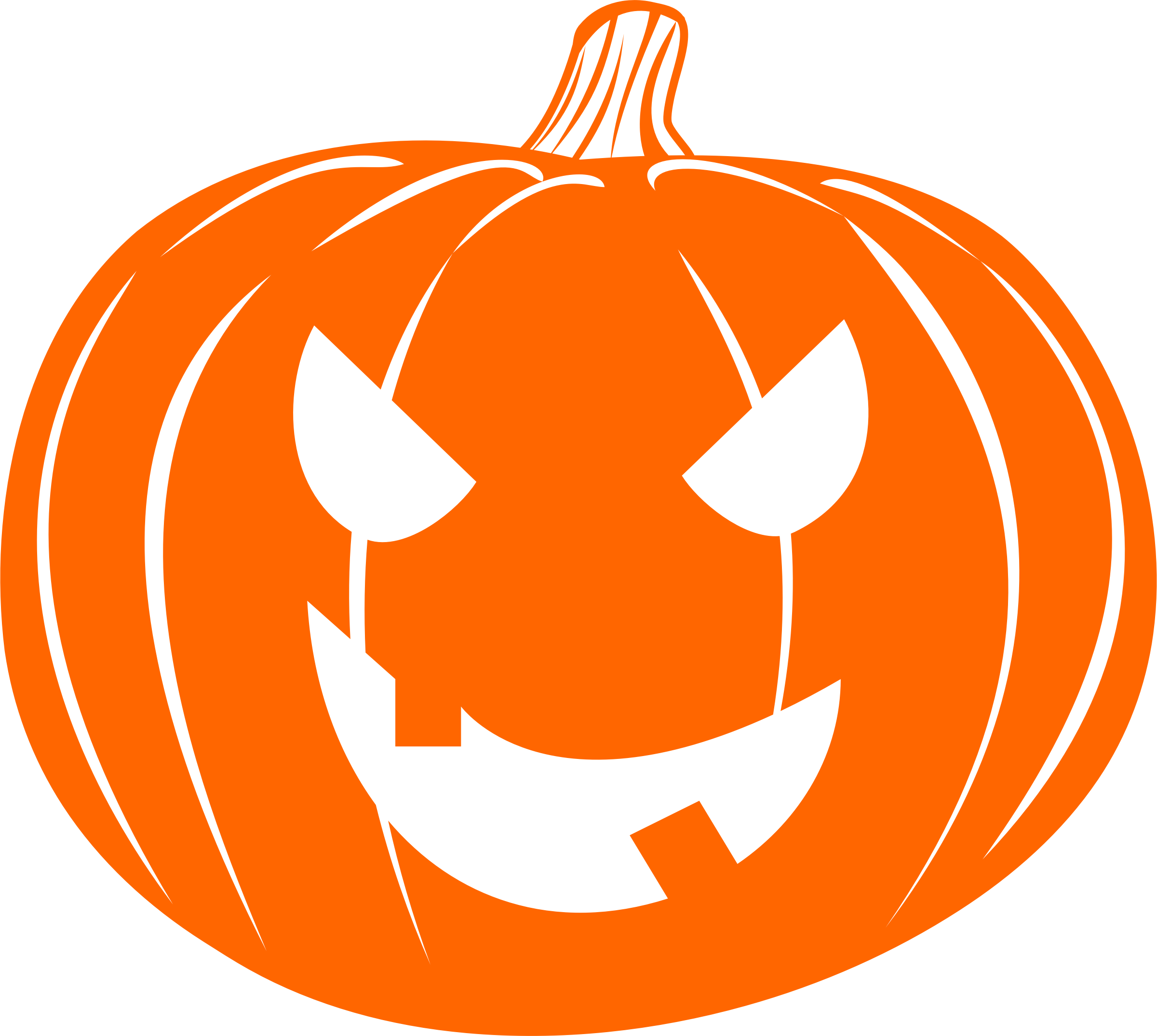 Big Image - Scary Jack O Lantern Clipart (2400x2150)