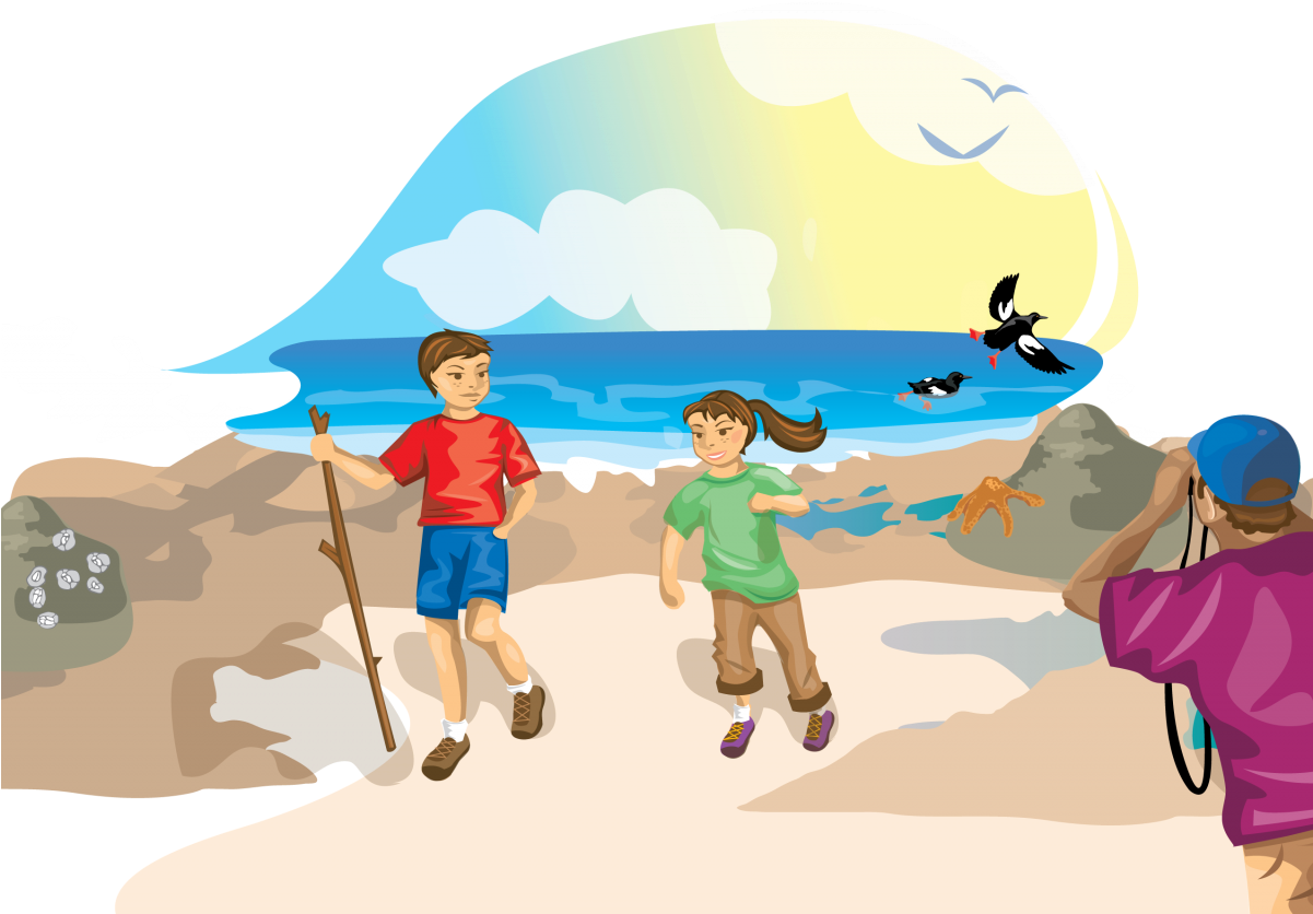 The Visitors In This Illustration Are Doing Several - Vacation (1200x851)