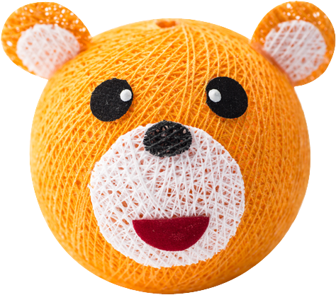 Orange Bear - Light (610x610)