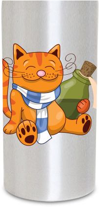 Smile Across 600ml Silver Sipper Smile Across 600ml - Cartoon (284x426)