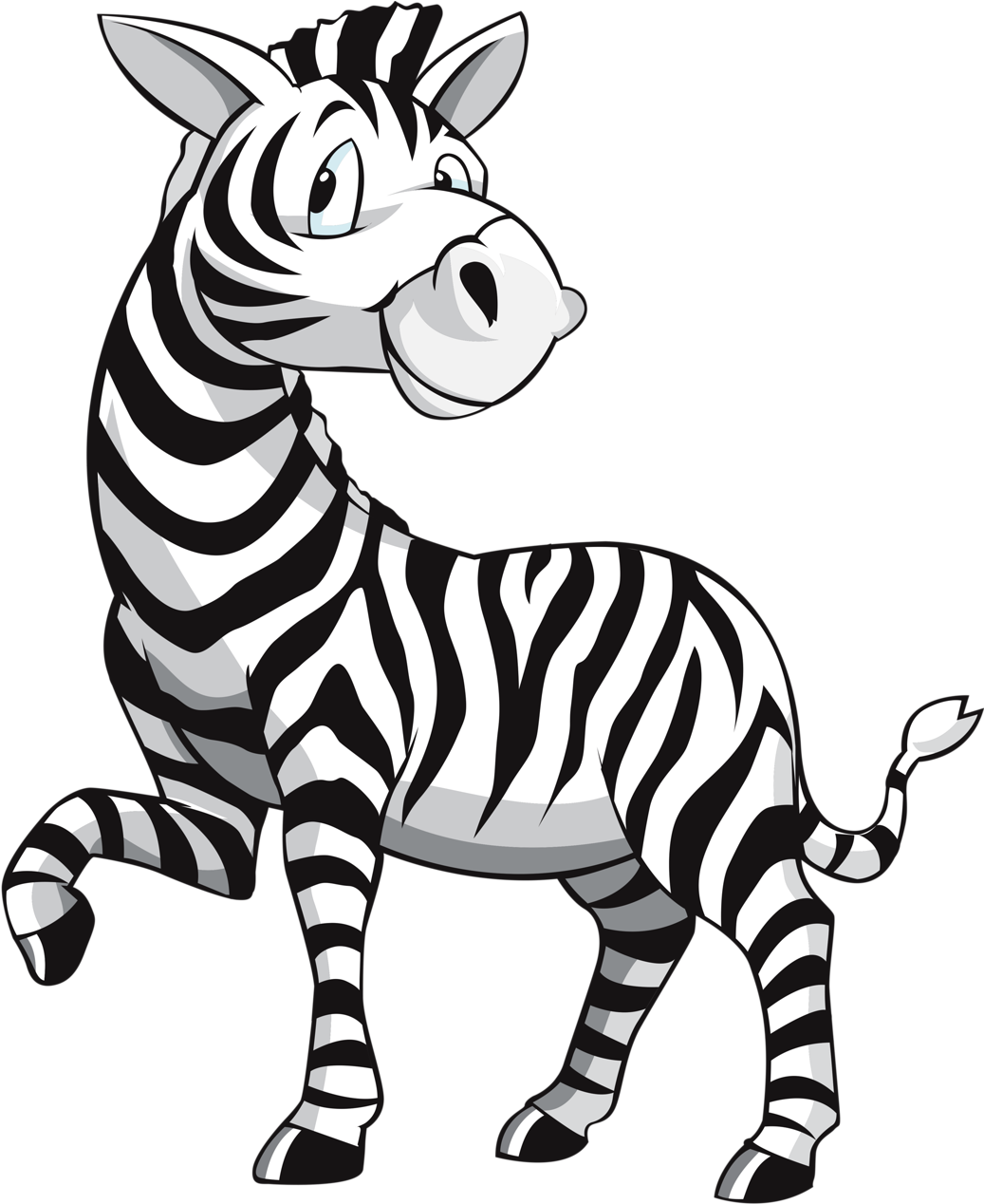 Zippy Bus - Zebra Cartoon Png (1038x1280)