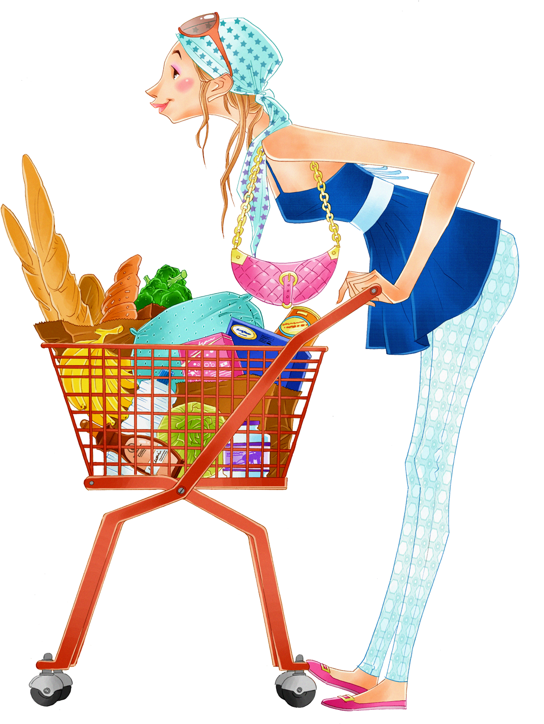 Shopping Cart Drawing Cartoon - Drawing (1800x1440)