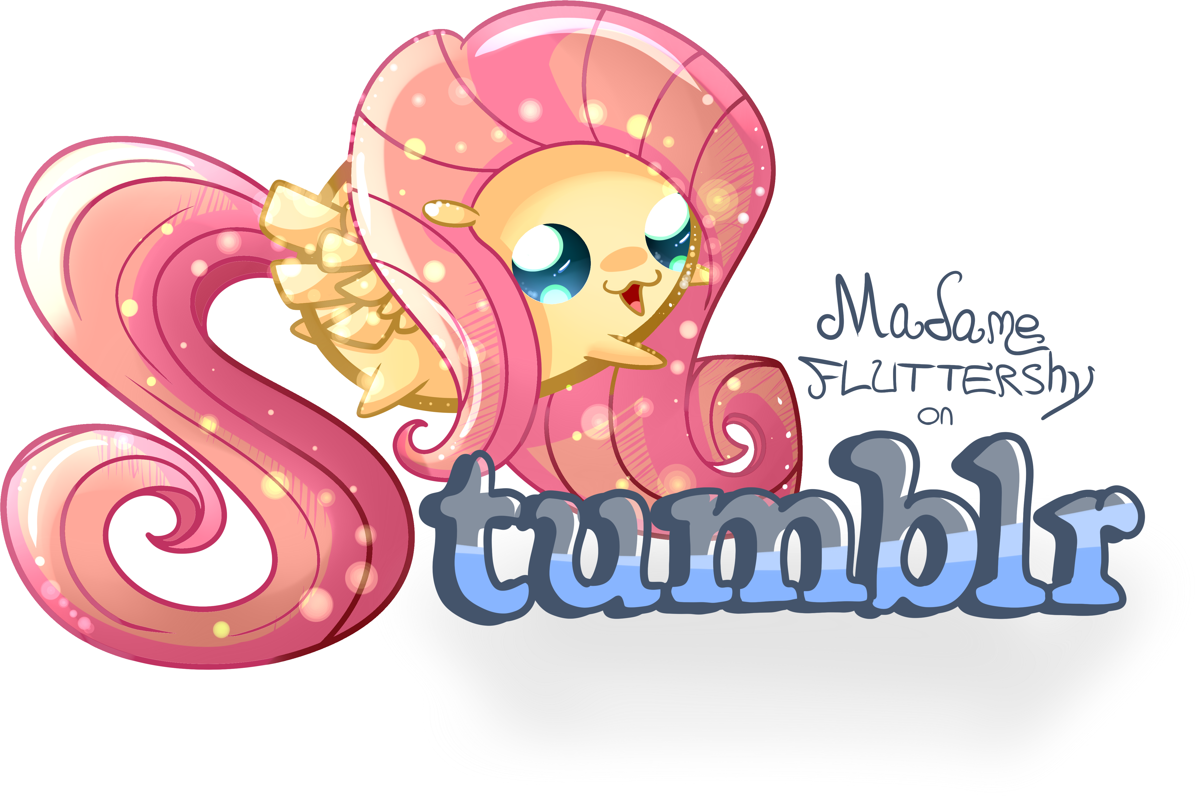 Masa Luttersh) On Fluttershy Pink Text Cartoon - Illustration (5500x3500)