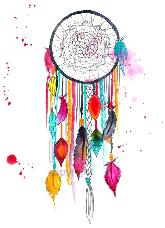 Dreamcatcher Art Watercolor Painting Drawing - Dream Catcher Clipart (564x752)