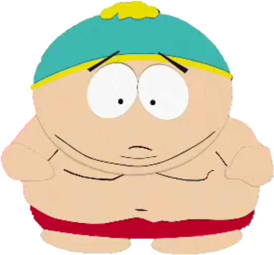 Swimming-cartman - Cartoon (575x529)